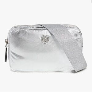 Tory Burch Metallic Silver Crossbody Bag